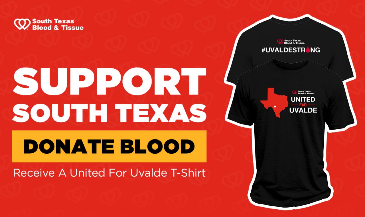South Texas Blood & Tissue to give ‘United for Uvalde’ T-shirts to donors