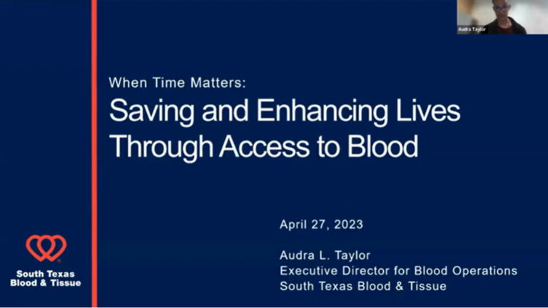 ‘Access to blood when a patient needs it matters.’ South Texas Blood & Tissue leadership advocates for blood issues