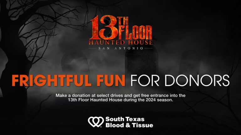 13th Floor Haunted House is hosting a blood drive on Oct. 18.