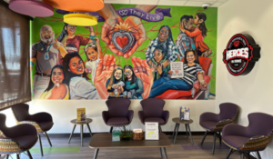 The lobby at the new donor center on the Southeast side of San Antonio.