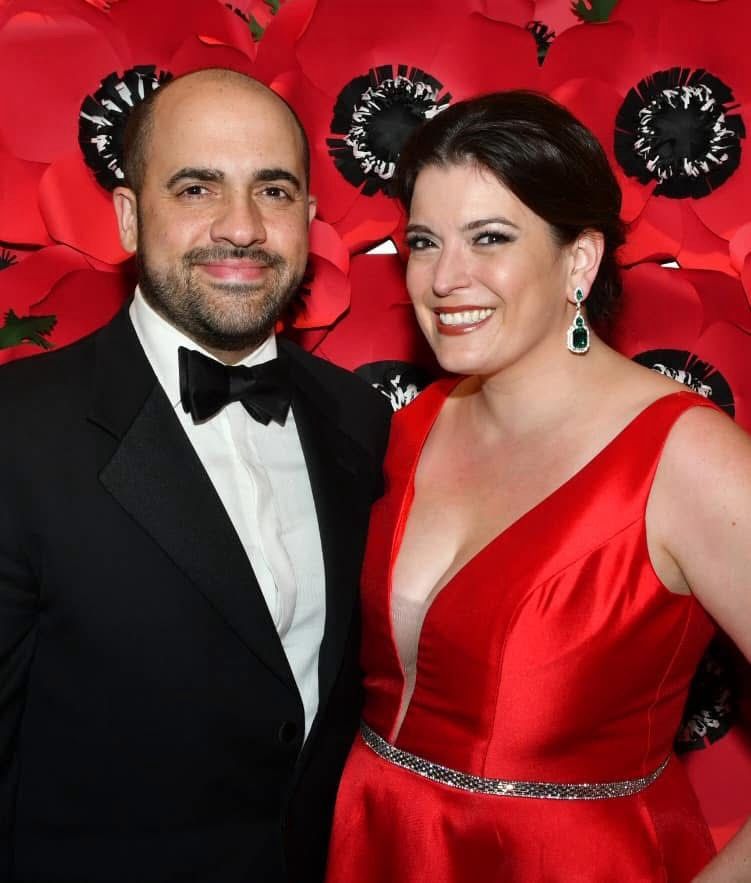 Meredith & David Alvarez pose at the Red & White Ball