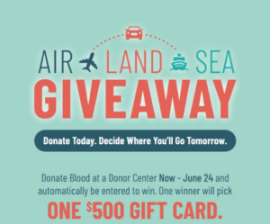 June 17-21 you could win a getaway with $500 gift card