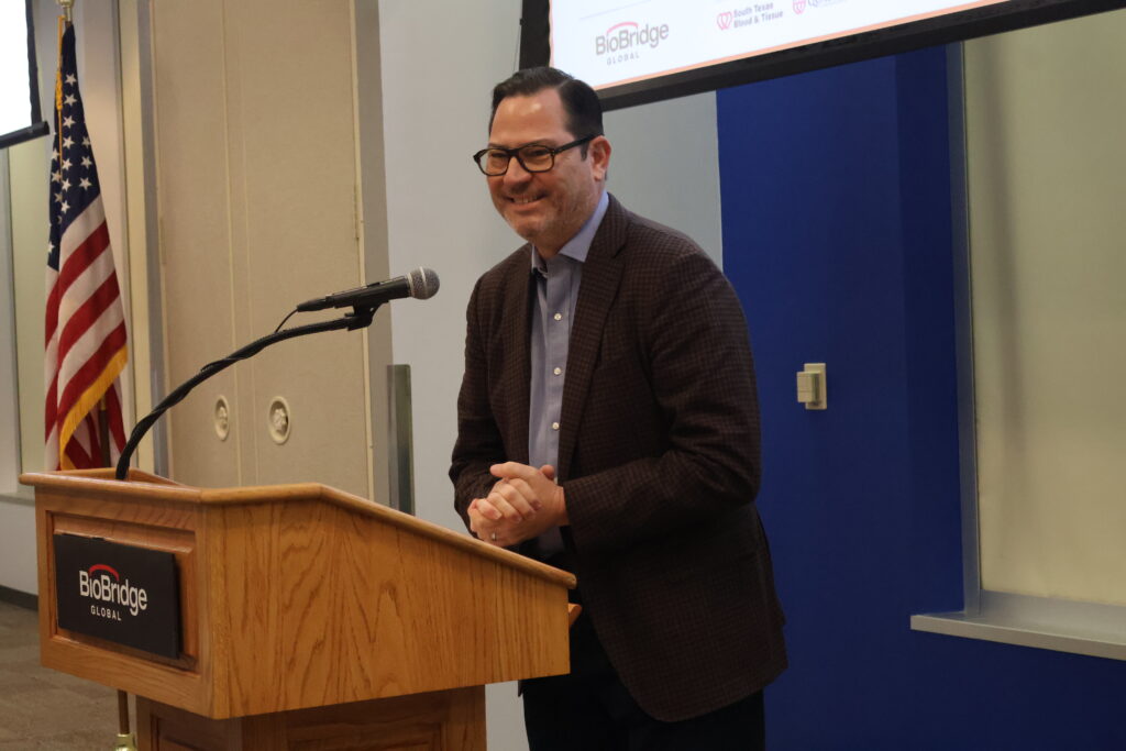 Jay Podjenski, Senior Director, Donor Marketing & Community Engagement at South Texas Blood & Tissue, will be stepping into Mary Uhlig's role after her retirement.