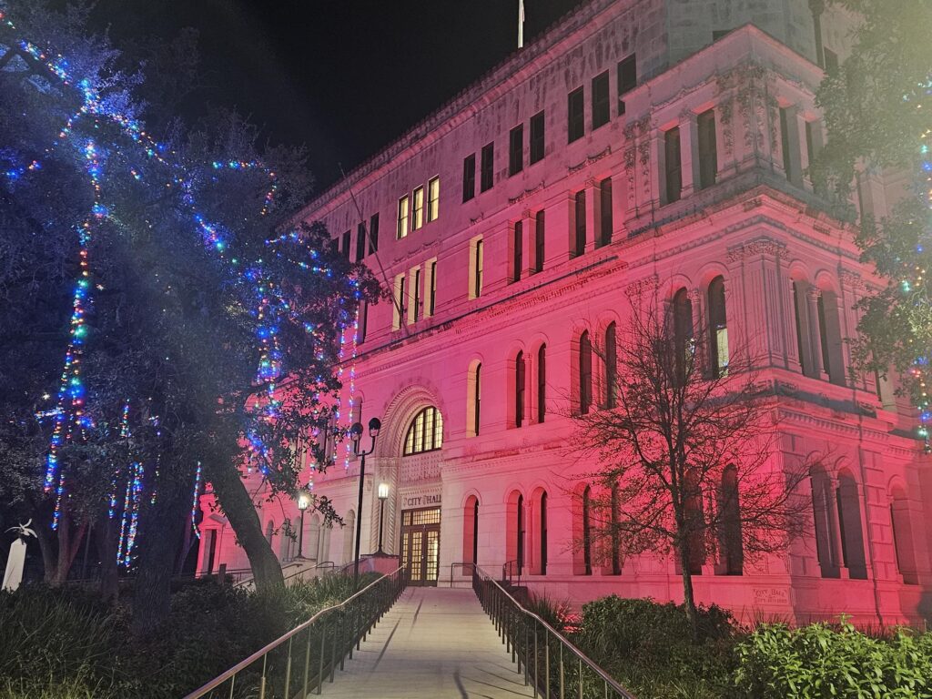 City-Hall-Shines-Red