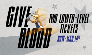 Spurs ticket giveaway promotion encouraging blood donation in San Antonio