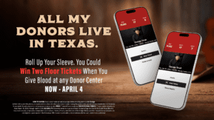 George Strait tickets blood donation promotion offering floor tickets for donors