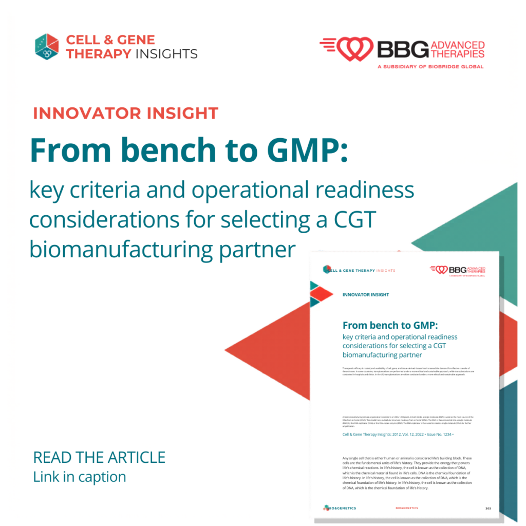 From bench to GMP article promotional graphic