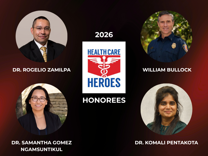 BioBridge Global 2026 Health Care Heroes San Antonio honorees including Rogelio Zamilpa, William Bullock, Samantha Gomez Ngamsuntikul and Dr. Komali Pentakota