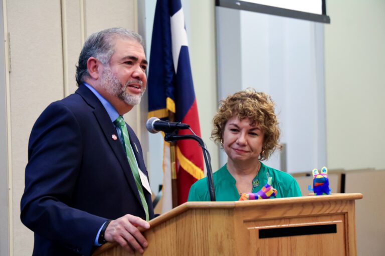 Menchaca family sharing Donate Life Month story at Foundation board meeting