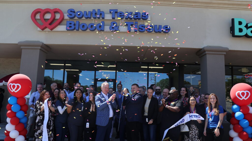 Ribbon cutting at the Alamo Heights donor center for South Texas Blood & Tissue