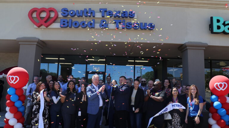 Ribbon cutting at the Alamo Heights donor center for South Texas Blood & Tissue