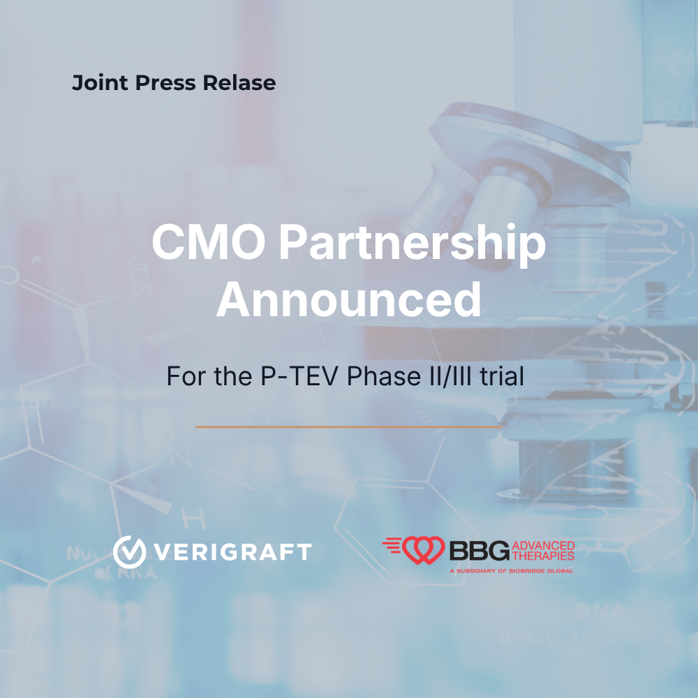 Joint press release announcing manufacturing partnership for US trials