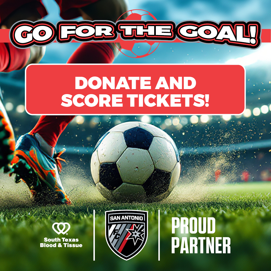San Antonio FC blood drive promoting soccer tickets for blood donors