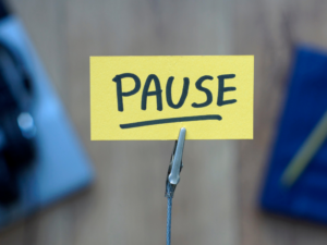 Taking a pause for yourself when you're grieving