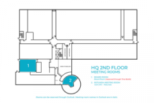 Second floor meeting rooms floor plan map
